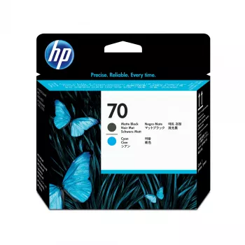 HP 70 Matte Melns un ciāna drukas galviņa