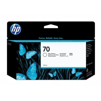 HP 70 130 ml spīduma uzlabotāja DesignJet tintes kasetne, HP DesignJet Z3100 un Z3200 foto printeru sērijas, termiskā tintes strūklas druka, 40 mm, 202 mm, 129 mm, 190 g