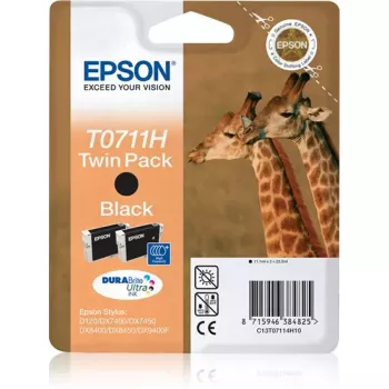 Epson Giraffe Twinpack Melns T0711H DURABrite Ultra tinte