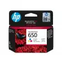 HP 650 Trīskrāsu oriģinālā Ink Advantage kasetne, ciāna, fuksīna, dzeltena, 1 gab., 200 lappuses