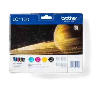 Brother LC1100VALBP tintes kasetne 4 gab. Oriģināla Melna, Ciāna, Fuksīna, Dzeltena