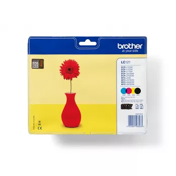 Brother LC121VALBP tintas kasetne 4 gab. Oriģināla melna, ciāna, fuksīna, dzeltena