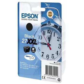 Epson modinātājpulkstenis vienā iepakojumā melns 27XXL DURABrite Ultra tinte