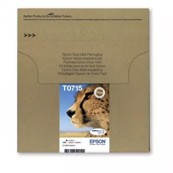 Epson Multipack 4-colours T071 EasyMail, Standarta izneses, Melns, Ciāna, fuksīna, Dzeltens, 7.4 ml, 5.5 ml, 1 gab., Daudzpakete