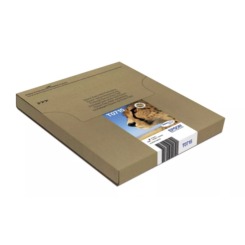 Epson Multipack 4-colours T071 EasyMail, Standarta izneses, Melns, Ciāna, fuksīna, Dzeltens, 7.4 ml, 5.5 ml, 1 gab., Daudzpakete