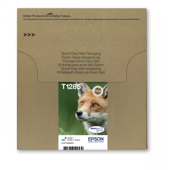 Inkjet multipack tintes kasetnes Epson Fox T128 EasyMail — 4 colours (Melns 5.9 ml; ciāna/fuksīna/dzeltena 3.5 ml)