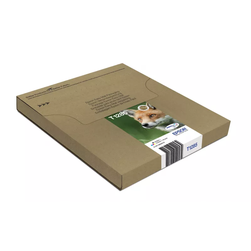 Inkjet multipack tintes kasetnes Epson Fox T128 EasyMail — 4 colours (Melns 5.9 ml; ciāna/fuksīna/dzeltena 3.5 ml)