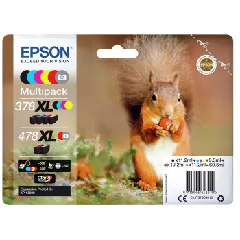 Epson Squirrel Multipack 6-krāsu 378XL / 478XL Claria Photo HD tinte