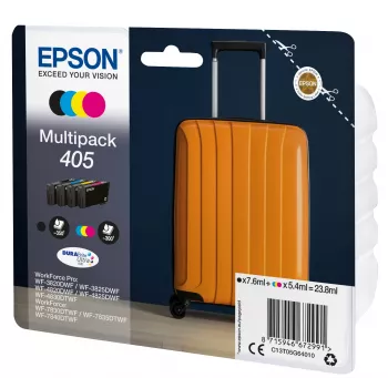 Epson 405 tintes kasetne 1 gab. Oriģināla Standarta ietilpība Melna, Ciāna, Fuksīna, Dzeltena