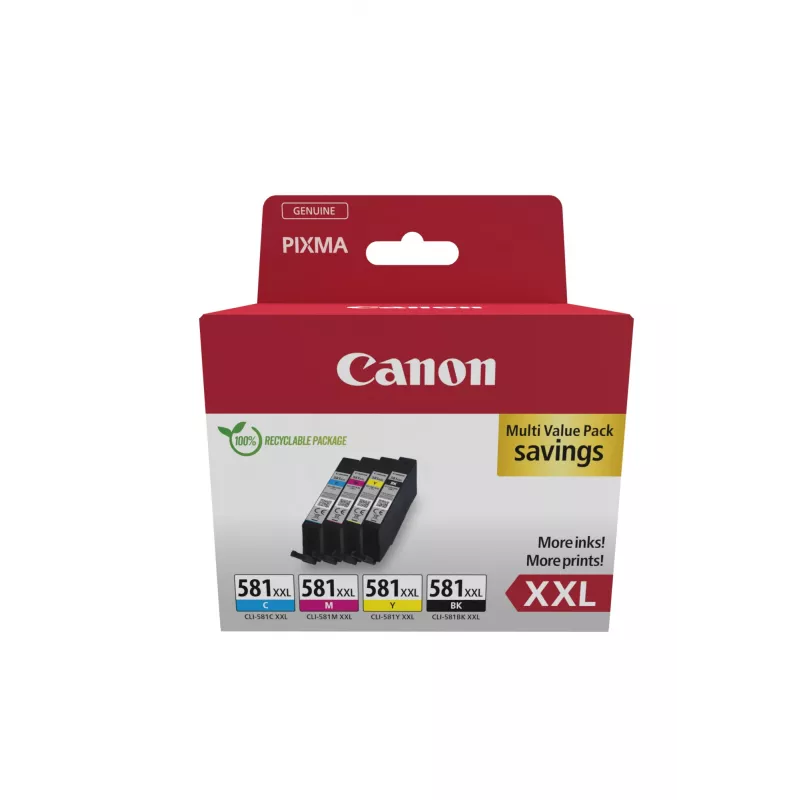 Canon 1998C006 tintes kasetne 4 gab. Oriģināla melna, ciāna, fuksīna, dzeltena