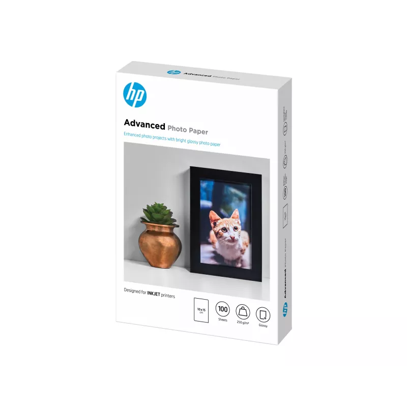 HP Advanced Photo Paper Glossy 250 g/m2 10 x 15 cm (101 x 152 mm) 100 loksnes