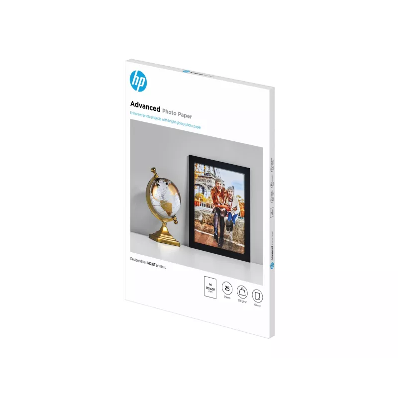 HP Advanced Photo Paper, glancēts, 250 g/m², A4 (210 x 297 mm), 25 loksnes
