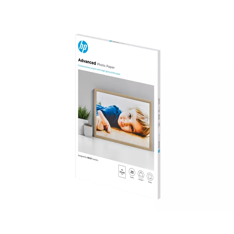 HP Advanced Photo Paper Glossy 250 g/m2 A3 (297 x 420 mm) 20 loksnes