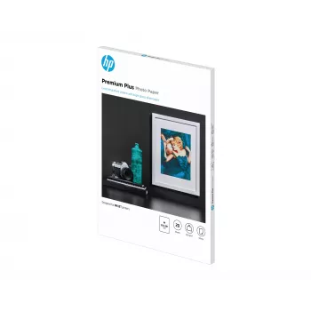 HP Premium Plus spīdīgs fotopapīrs-20 loksnes/A4/210 x 297 mm, spīdīgs, 300 g/m², lāzera/tintes drukai, 20 loksnes, biznesam, uzņēmumiem, 15 - 35 °C