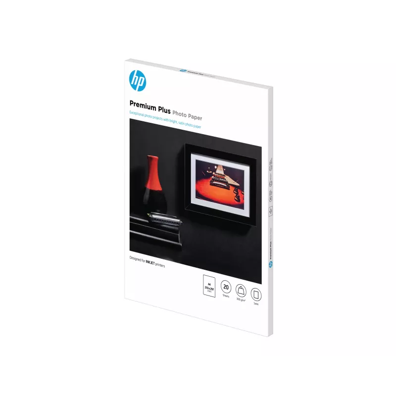 HP Premium Plus fotopapīrs satīna 300 g/m2 A4 (210 x 297 mm) 20 loksnes