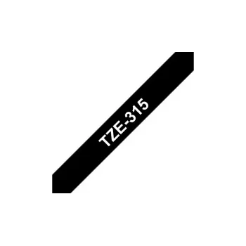 Marķēšanas lente Brother TZe315 6 mm Balts uz melna