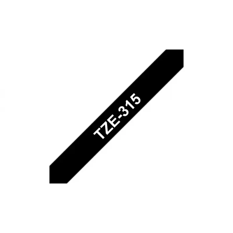 Marķēšanas lente Brother TZe315 6 mm Balts uz melna