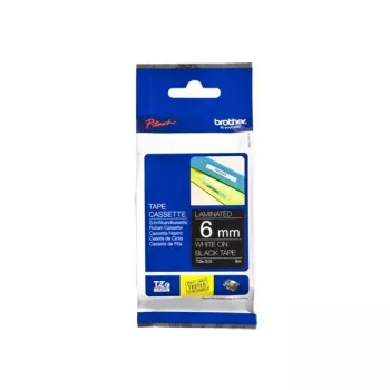 Marķēšanas lente Brother TZe315 6 mm Balts uz melna
