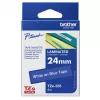Brother laminēta lente 18 mm, melns uz zila, TZe, pelēka, termiskā pārnese, Filipīnas, 5 gadi