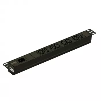 APC Easy Rack PDU, Basic, 1U, 1 fāze, 3,7kW, 230V, 16A, 8 x C13 izejas, IEC60320 C20 ieeja