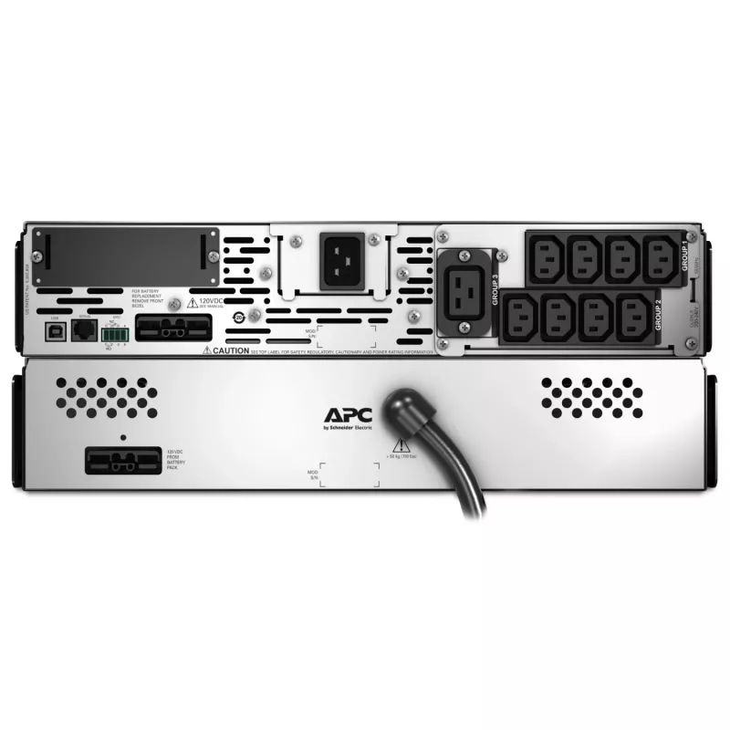 APC Smart-UPS X SMX2200RMHV2U - 2200VA, 8x C13 + 1x C19 kontaktligzda, USB, paplašināms darbības laiks