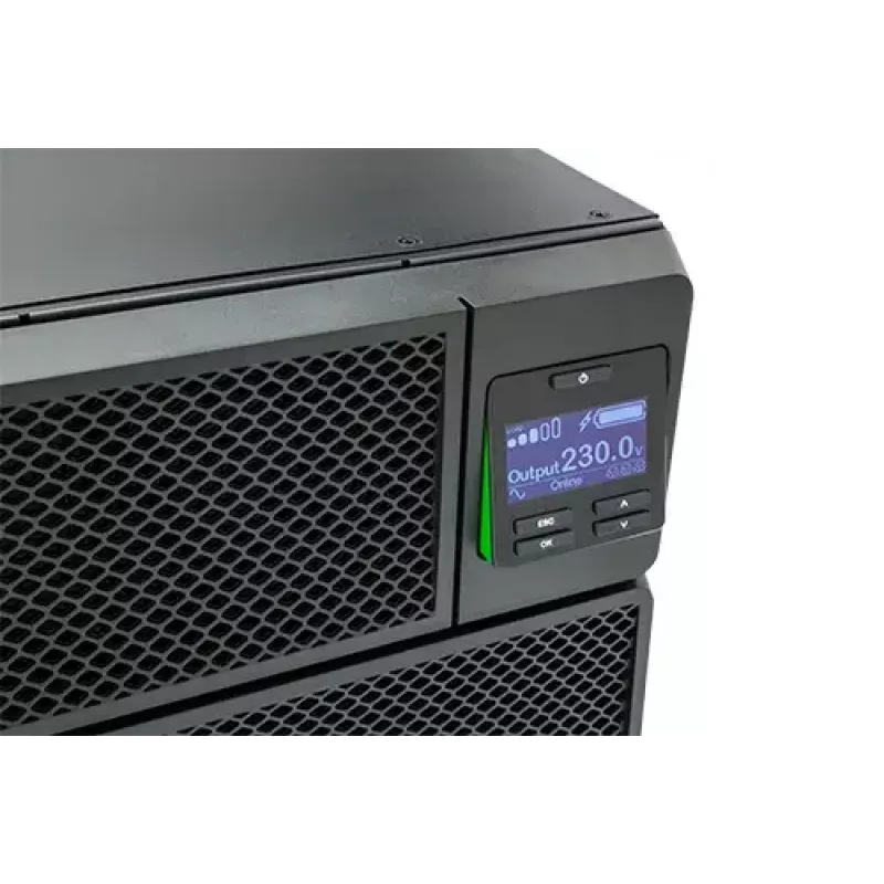 APC Smart-UPS On-Line SRT8KRMXLI - 8kW/VA, 6x C13 + 4x C19 + cietvadu 1 fāzes izeja, montējams statīvā, iebūvēts NMC