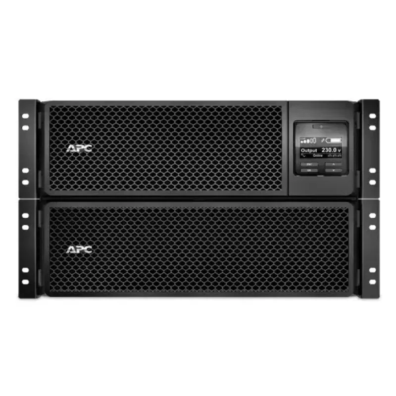 APC Smart-UPS On-Line SRT8KRMXLI - 8kW/VA, 6x C13 + 4x C19 + cietvadu 1 fāzes izeja, montējams statīvā, iebūvēts NMC