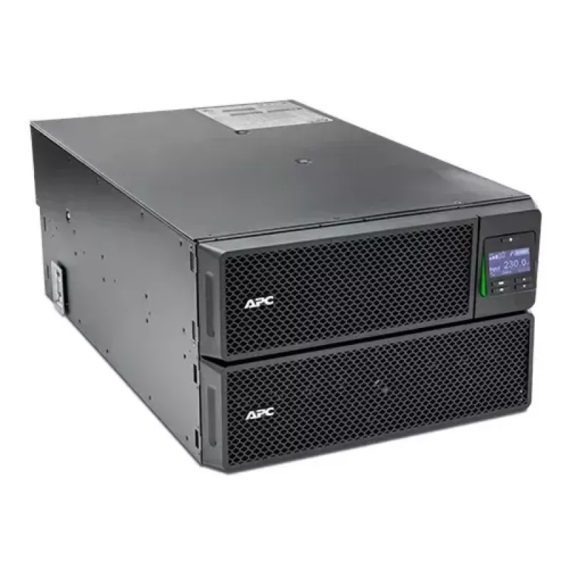 APC Smart-UPS On-Line SRT8KRMXLI - 8kW/VA, 6x C13 + 4x C19 + cietvadu 1 fāzes izeja, montējams statīvā, iebūvēts NMC
