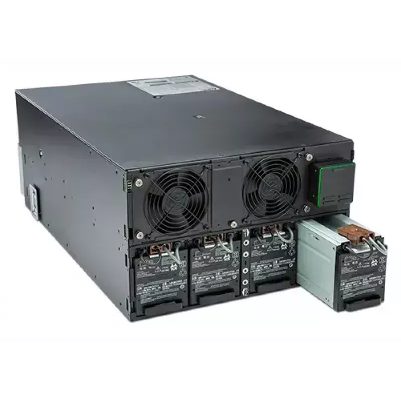 APC Smart-UPS On-Line SRT8KRMXLI - 8kW/VA, 6x C13 + 4x C19 + cietvadu 1 fāzes izeja, montējams statīvā, iebūvēts NMC