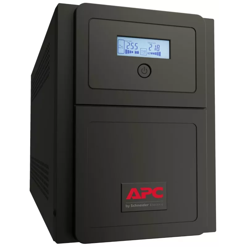 APC Easy UPS 1 Ph Line Interactive, 1000VA, Tornis, 230V, 6 IEC C13 kontaktligzdas, AVR, sauss kontakts, LCD, bez tīkla kartes atbalsta