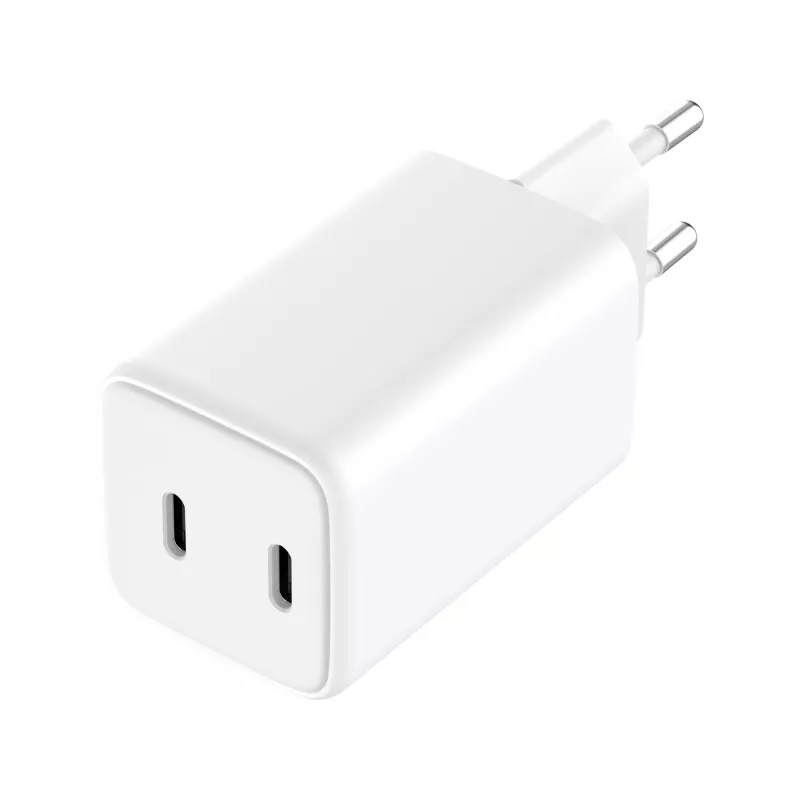 Sandberg AC lādētājs Dual USB-C PD65W ES, iekštelpām, maiņstrāva, 20 V, 3,25 A, balts