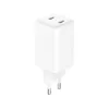 Sandberg AC lādētājs Dual USB-C PD65W ES, iekštelpām, maiņstrāva, 20 V, 3,25 A, balts