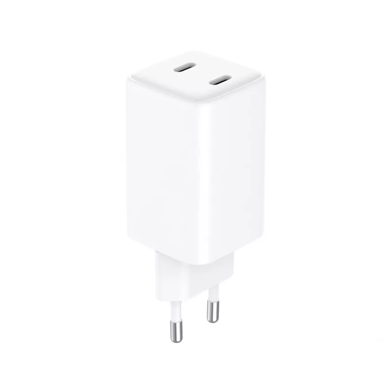Sandberg AC lādētājs Dual USB-C PD65W ES, iekštelpām, maiņstrāva, 20 V, 3,25 A, balts
