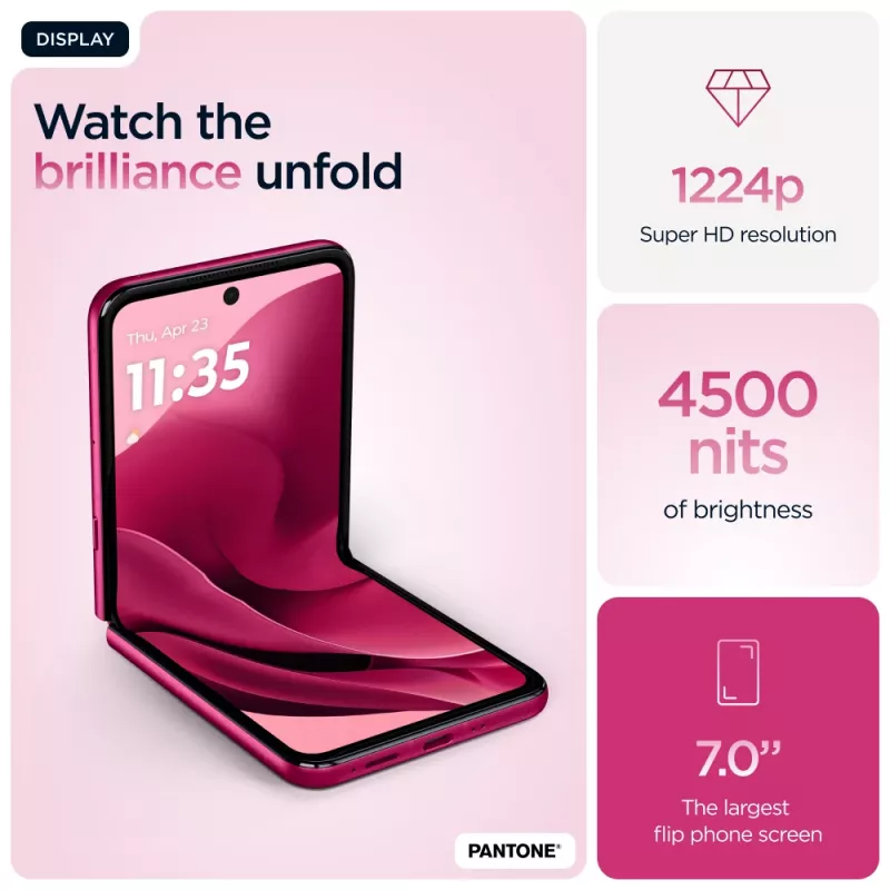 Motorola razr 60 ultra 17,7 cm (6,96 collu) Divu SIM kartu Android 15 5G USB Type-C 16 GB 512 GB 4700 mAh Rozā