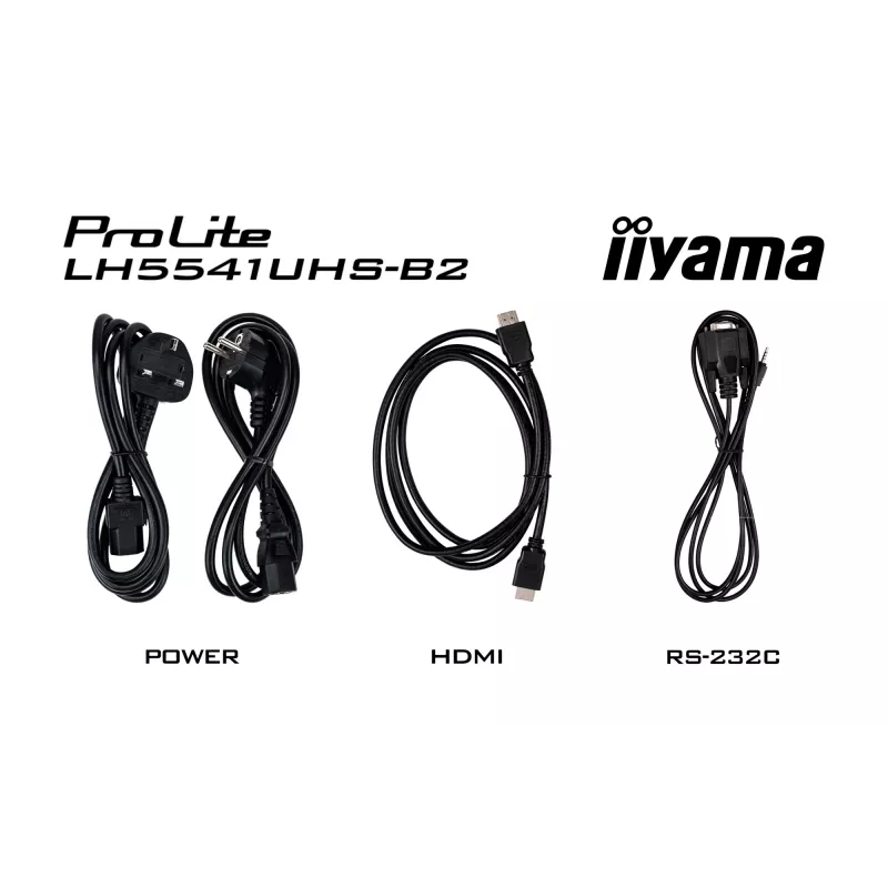 iiyama LH5541UHS-B2 Signālu displejs Kioska dizains 138.7 cm (54.6 collas) LCD 500 cd/m² 4K Ultra HD Melns Iebūvēts procesors 24/7