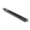 PDU Lanberg PDU-05E-0200-BK 5 maiņstrāvas rozetes 1U melns