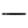 PDU Lanberg PDU-05E-0200-BK 5 maiņstrāvas rozetes 1U melns