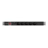 PDU Lanberg PDU-05E-0200-BK 5 maiņstrāvas rozetes 1U melns
