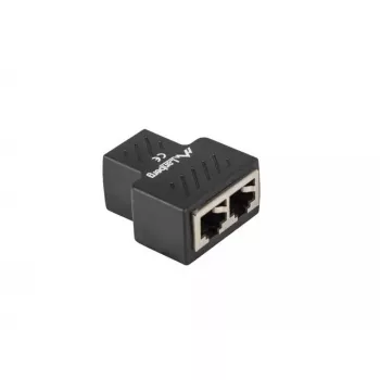 Kabeļu sadalītājs Lanberg ADS-RJ45-2RJ45-OS Melns