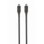 USB-C–USB-C kabelis Gembird CCP-USB3.1-CMCM-1M — 1 m, USB 3.2 Gen 1, melns
