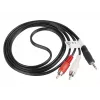 Audio kabelis LANBERG 3.5 mm uz 2×RCA vīrišķais 1,5 m Melns