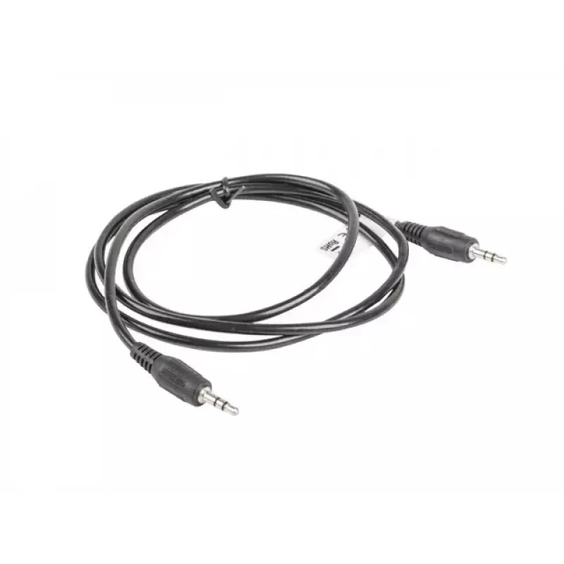 Audio kabelis LANBERG 3.5 mm tēviņš–tēviņš 1.2 m Melns