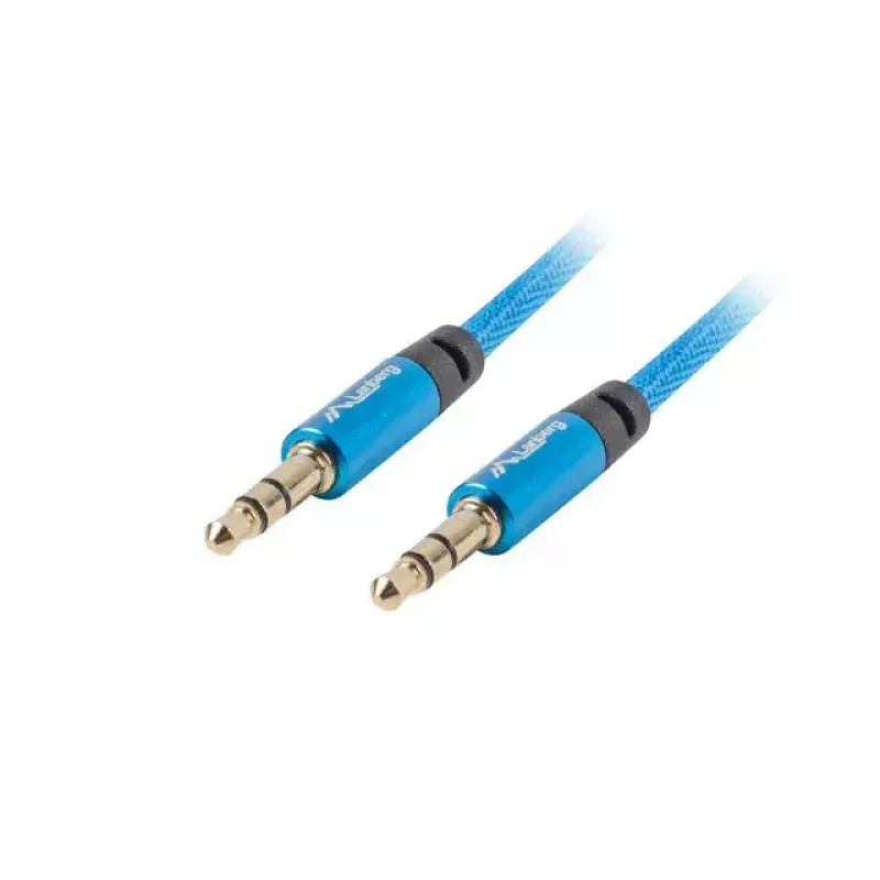 Audio kabelis Lanberg CA-MJMJ-10CU-0010-BL 1m 3.5mm vīrišķais vīrišķais zils