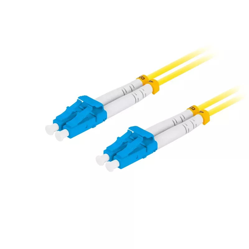 Optiskās šķiedras kabelis LANBERG FO-LULU-SD11-0020-YE, 2 m, G.657.A1, LC–LC, dzeltens