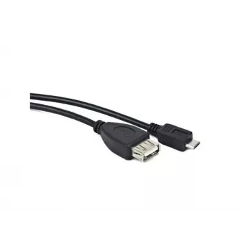 USB 2.0 kabelis LANBERG OEM-0006 — USB A uz Micro-USB B, 0,15 m, melns