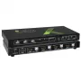 Techly 4x1 USB HDMI 4Kx2K IDATA KVM-HDMI4U KVM slēdzis Melns