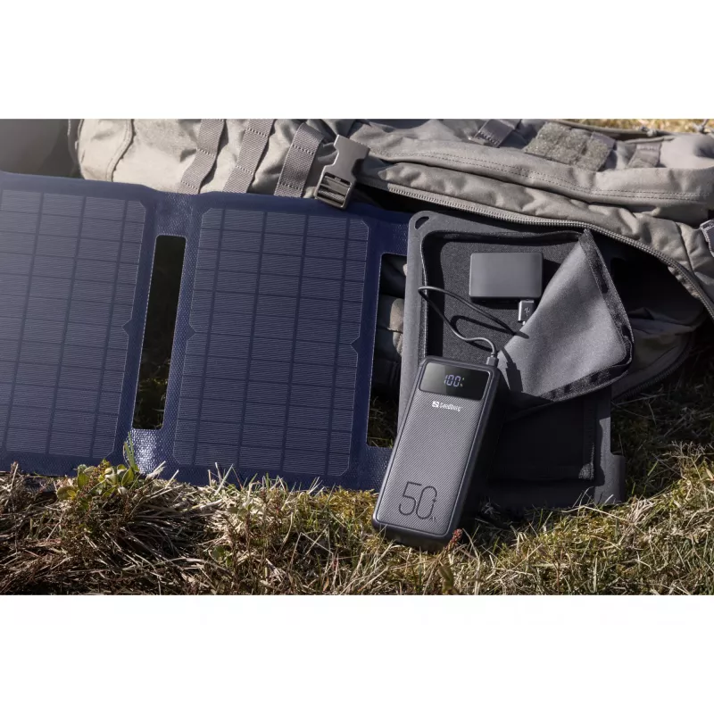 Sandberg Solar Charger 40W QC3.0+PD+DC, āra, saules, melns
