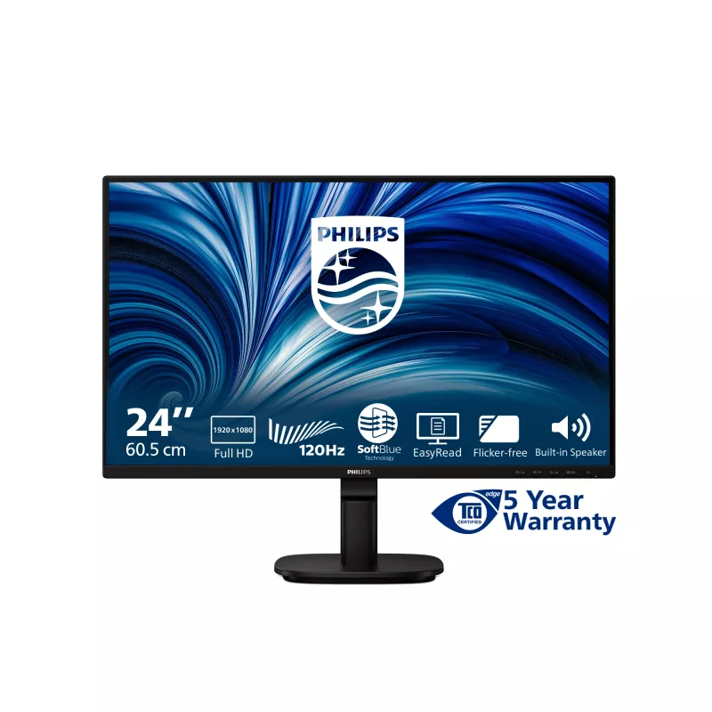 Philips 2000 sērija 24B2N2200/00 datora monitors 60,5 cm (23,8 collas) 1920 x 1080 pikseļi Full HD LCD Melns