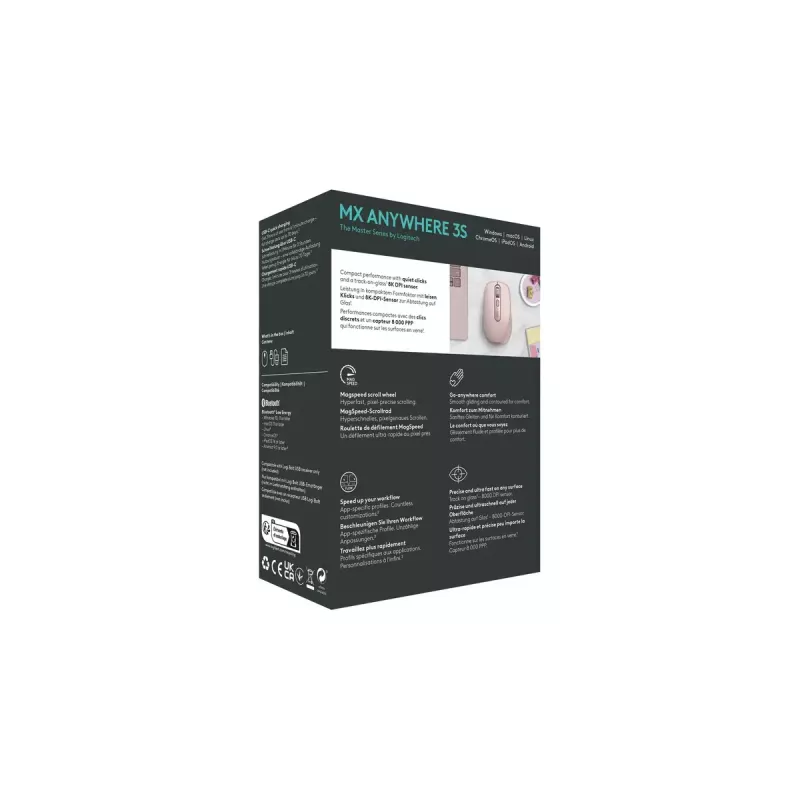 pele Logitech MX 3S Pink USB Optical