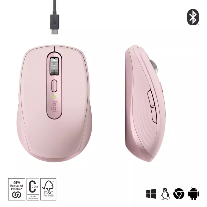 pele Logitech MX 3S Pink USB Optical